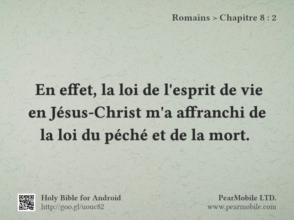 Romains, Chapitre 8:2
